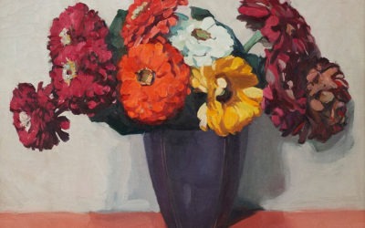 Las zinnias en los cuadros de 5 mujeres artistas